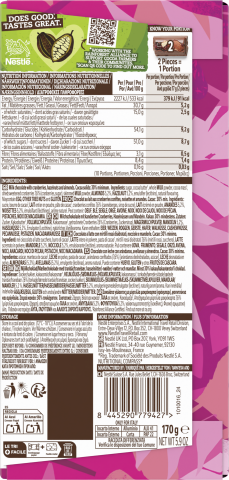 NESTLÉ NSS Tablet Milk Chocolate, Raisins, Hazelnut & Almonds Wrapper 15x170g