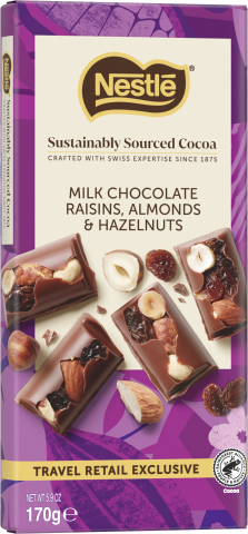 NESTLÉ NSS Tablet Milk Chocolate, Cranberries, Hazelnut & Almonds Wrapper 15x170g