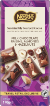 NESTLÉ NSS Tablet Milk Chocolate, Cranberries, Hazelnut & Almonds Wrapper 15x170g